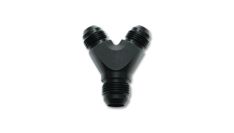 Vibrant -16AN x -16AN x 16AN Y-Adapter Fitting - Aluminum Black - Black Ops Auto Works