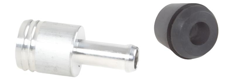 VIB2897-Vibrant 19mm (3/4in) O.D. Aluminum Vacuum Hose Fitting (includes Rubber Grommet)-Fittings-Vibrant