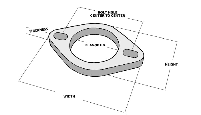 Vibrant 2-Bolt T304 SS Exhaust Flange (2.75in I.D.) - Black Ops Auto Works