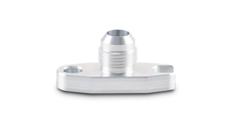 Vibrant 2.00in Bolt Hole -10AN Male Flare Aluminum Oil Drain Flange w/Crowfoot - Black Ops Auto Works