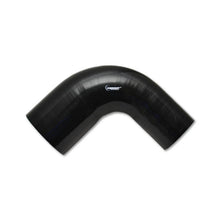 Load image into Gallery viewer, Vibrant 2.75in ID x 3.5in ID x 4in Long Gloss Black Silicone 90 Degree Transition Elbow Vibrant VIB19794