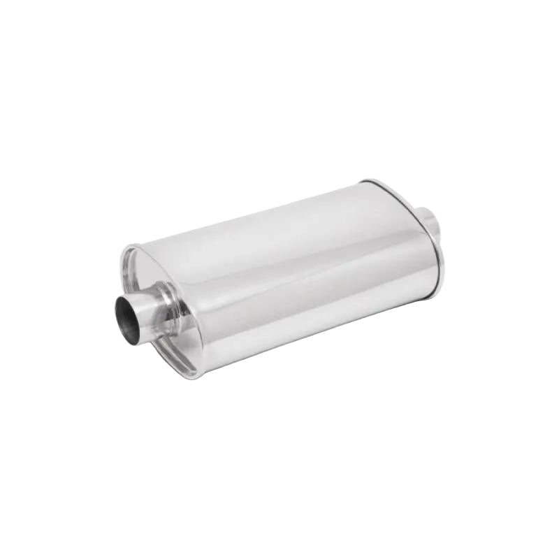 Vibrant 2in In/Out Center/Center Stainless Steel StreetPower Oval Muffler Vibrant VIB1100