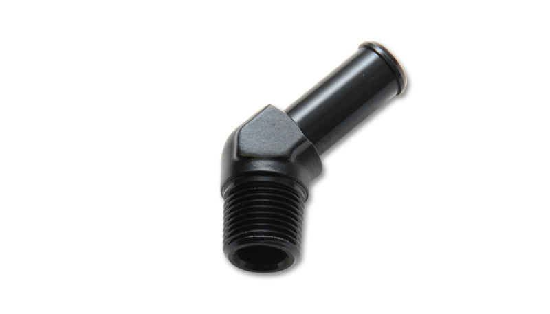 Vibrant 3/4 NPT to 3/4in Barb Straight Fitting 45 Deg Adapter - Aluminum Vibrant VIB11224
