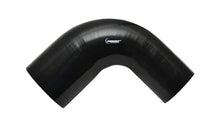 Load image into Gallery viewer, Vibrant 3.25in ID x 3.5in ID x 4in Long Gloss Black Silicone 90 Degree Transition Elbow Vibrant VIB19796
