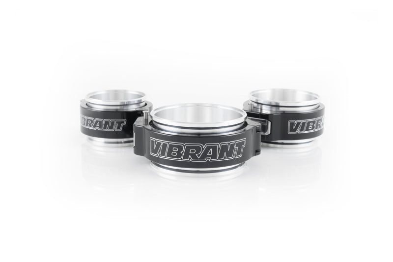 Vibrant 3.5in O.D. Aluminized HD 2.0 Clamp Assembly - Anodized Black - Black Ops Auto Works