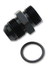 Load image into Gallery viewer, Vibrant -3AN Male Flare to -4 ORB Male Straight Adapter w/O-Ring - Anodized Black - Black Ops Auto Works