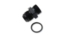 Load image into Gallery viewer, Vibrant -3AN Male Flare to -4 ORB Male Straight Adapter w/O-Ring - Anodized Black - Black Ops Auto Works