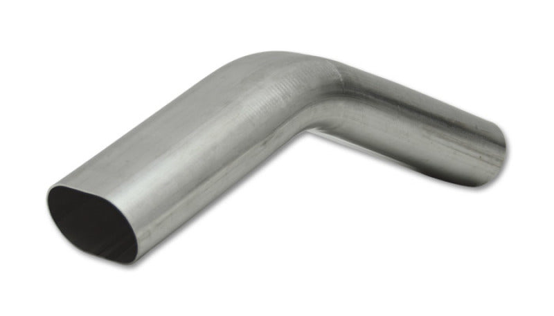 Vibrant 3in Oval (Nominal Size) T304 SS 45 deg VERTICAL Mandrel Bend 6in x 6in leg lengths - Black Ops Auto Works