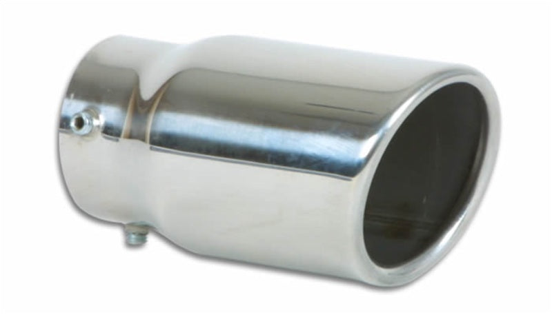 Vibrant 3in Round SS Bolt-On Exhaust Tip (Single Wall Angle Cut Rolled Edge) - Black Ops Auto Works