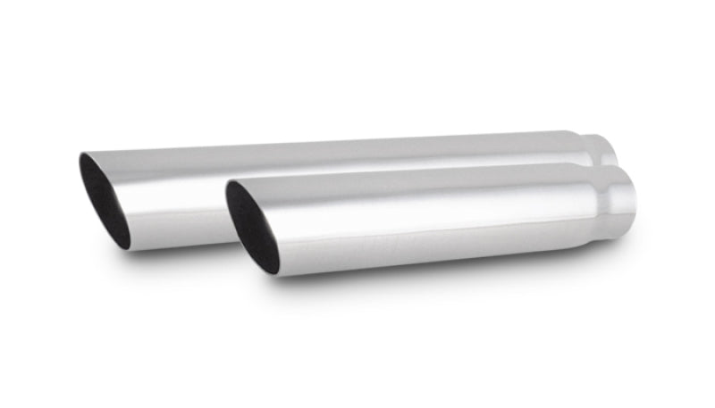 Vibrant 3in Round SS Truck/SUV Exhaust Tip (Single Wall Angle Cut) - 2.25in inlet 11in long Vibrant VIB1558