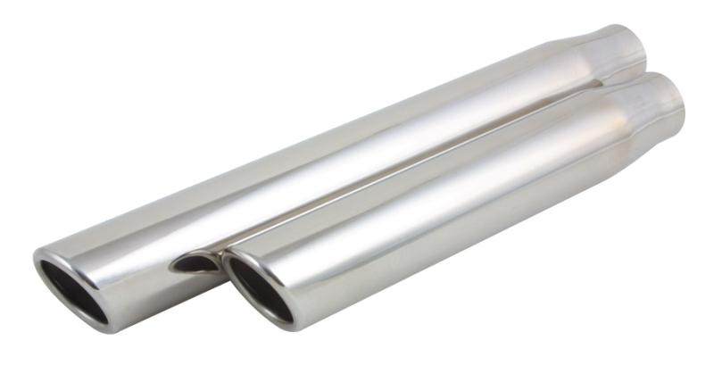 Vibrant 3in Round SS Truck/SUV Exhaust Tip (Single Wall Angle Cut) - 2.25in inlet 11in long Vibrant VIB1558