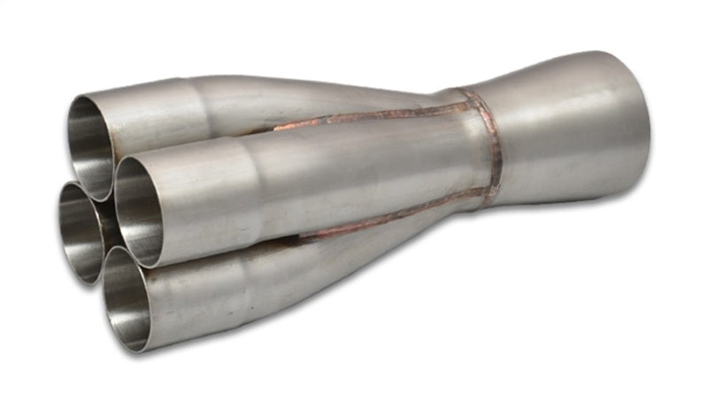 Vibrant 4-1 SS Merge Collectors (1-7/8in Inlet Slipover ID 2-1/2in Merge Outlet OD) Single Unit - Black Ops Auto Works