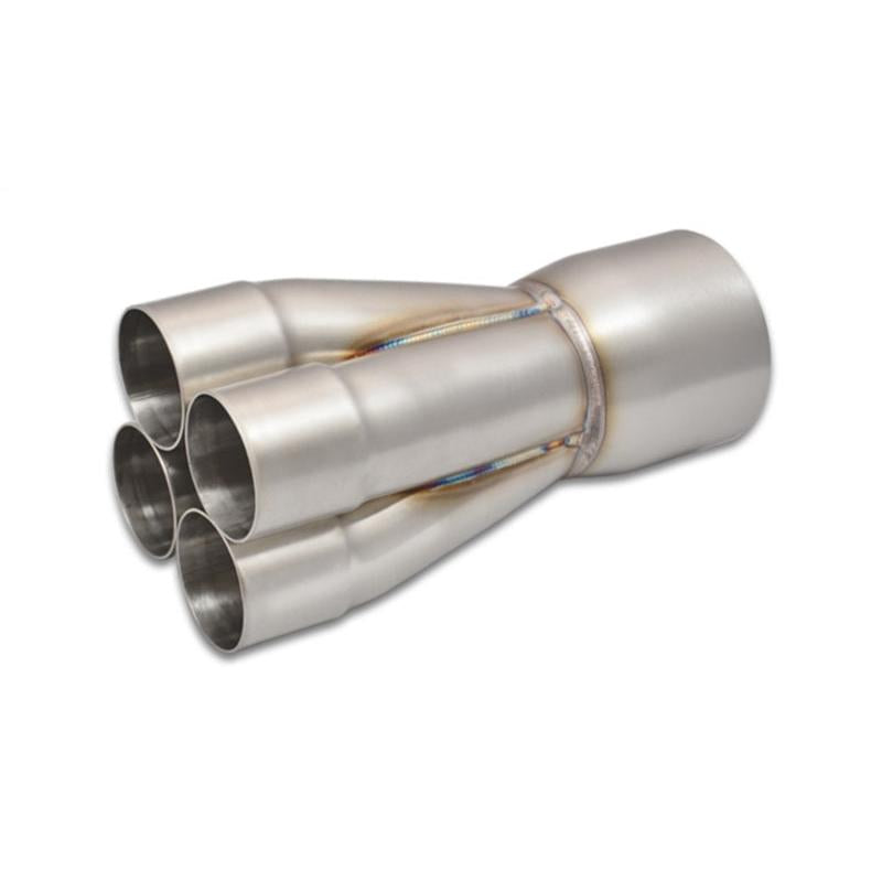 Vibrant 4-1 SS Merge Collectors (2-1/4in Inlet Slipover ID 3-1/2in Merge Outlet OD) Single Unit Vibrant VIB10316