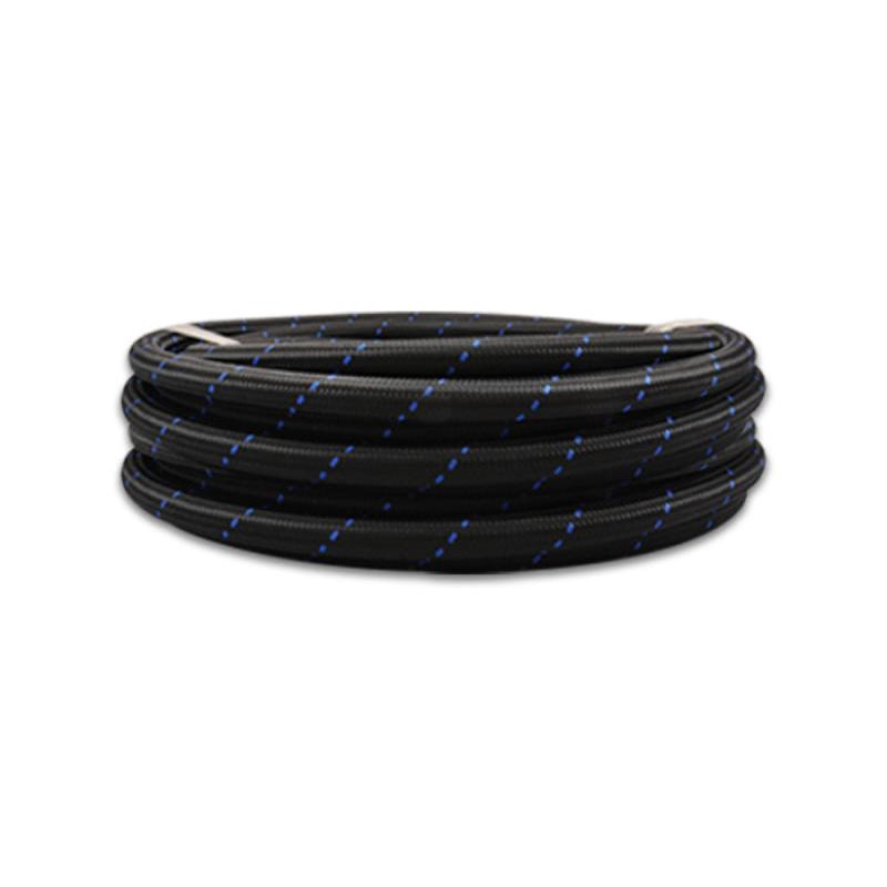 Vibrant -4 AN Two-Tone Black/Blue Nylon Braided Flex Hose (5 foot roll) Vibrant VIB11984B