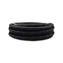 Load image into Gallery viewer, Vibrant -4 AN Two-Tone Black/Blue Nylon Braided Flex Hose (5 foot roll) Vibrant VIB11984B