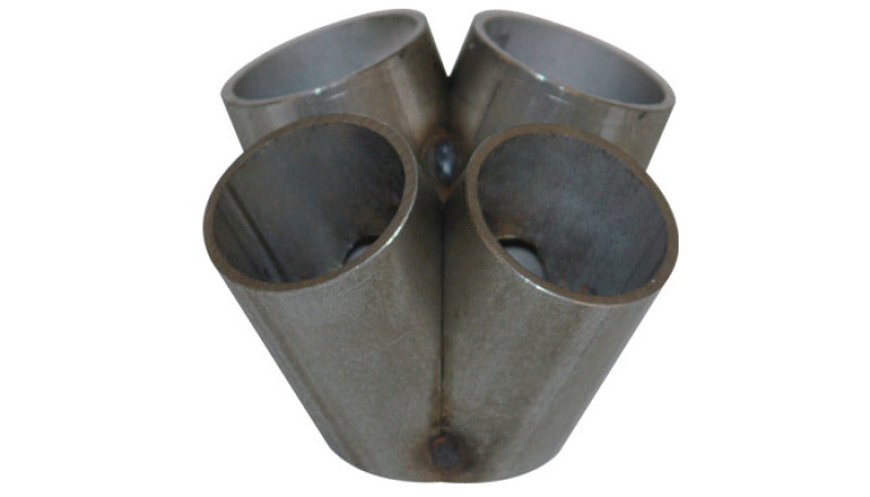 Vibrant 4 into 1 SS Turbo Mani Collector for T3 T3/T4 in Flange 48mm Pipe OD 3in tall 72mmx48mm out - Black Ops Auto Works