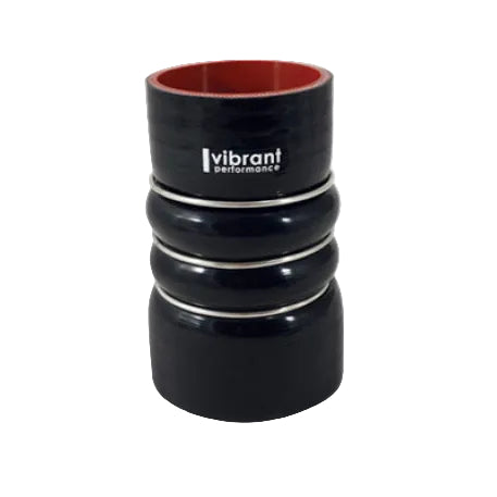 Vibrant 4 Ply Aramid Hump Hose w/3 SS Rings 6in ID x 6in Length - Black Vibrant VIB11836