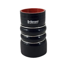 Load image into Gallery viewer, Vibrant 4 Ply Aramid Hump Hose w/3 SS Rings 6in ID x 6in Length - Black Vibrant VIB11836