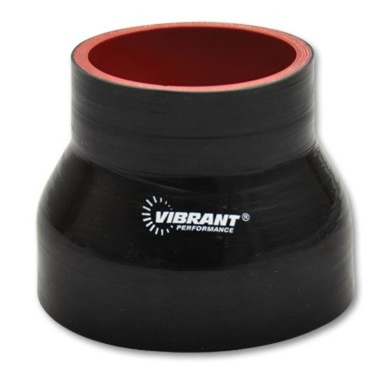 Vibrant 4 Ply Reducer Couper 1.5in ID x 1.375in ID x 3in Long - Black - Black Ops Auto Works