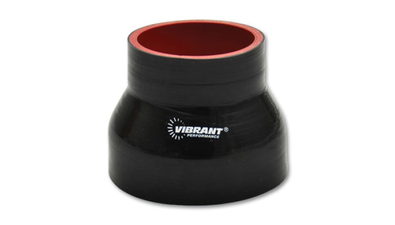 Vibrant 4 Ply Reducer Couper 3.5in ID x 2.75in ID x 3in Long - Black - Black Ops Auto Works