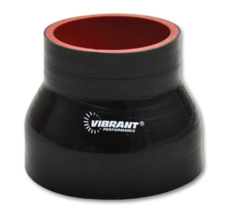 Vibrant 4 Ply Reducer Couper 3.5in ID x 3.75in ID x 3.0in Long - Black - Black Ops Auto Works