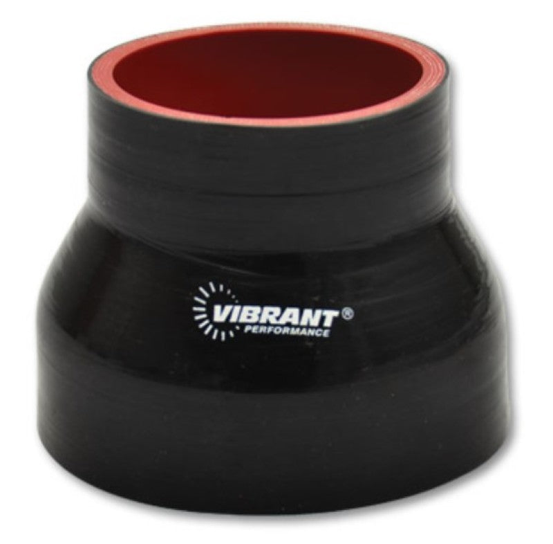 Vibrant 4 Ply Reducer Coupling 5in x 4in x 4.5in Long (BLACK) - Black Ops Auto Works