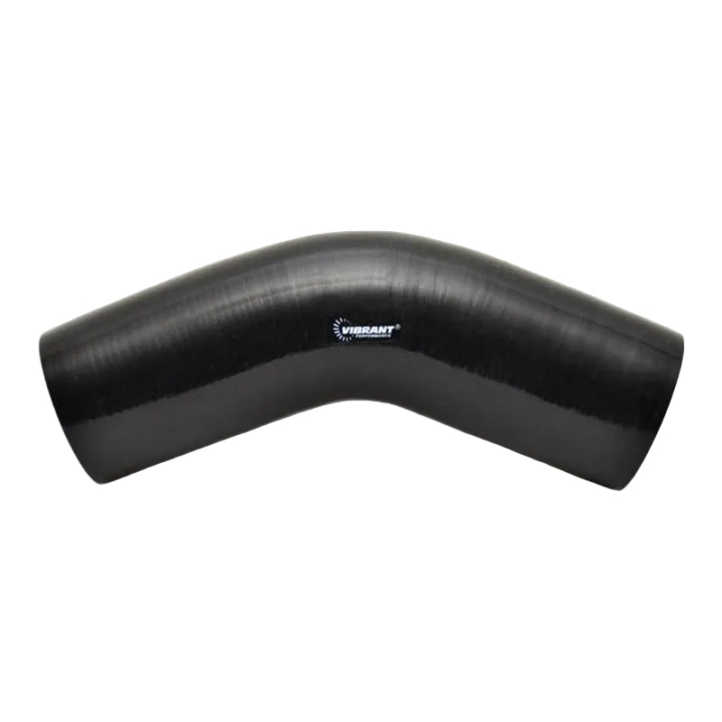 Vibrant 4 Ply Reinforced Silicone Elbow Connector - 3.25in I.D. - 45 deg. Elbow (BLACK) Vibrant VIB2757