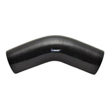 Vibrant 4 Ply Reinforced Silicone Elbow Connector - 3.25in I.D. - 45 deg. Elbow (BLACK)