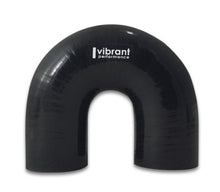 Load image into Gallery viewer, Vibrant 4 Ply Reinforced Silicone Elbow Connector - 3in ID x 4.25in Leg 180 Deg Elbow (BLACK) - Black Ops Auto Works