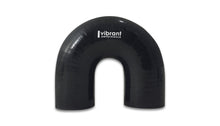 Load image into Gallery viewer, Vibrant 4 Ply Reinforced Silicone Elbow Connector - 3in ID x 4.25in Leg 180 Deg Elbow (BLACK) - Black Ops Auto Works