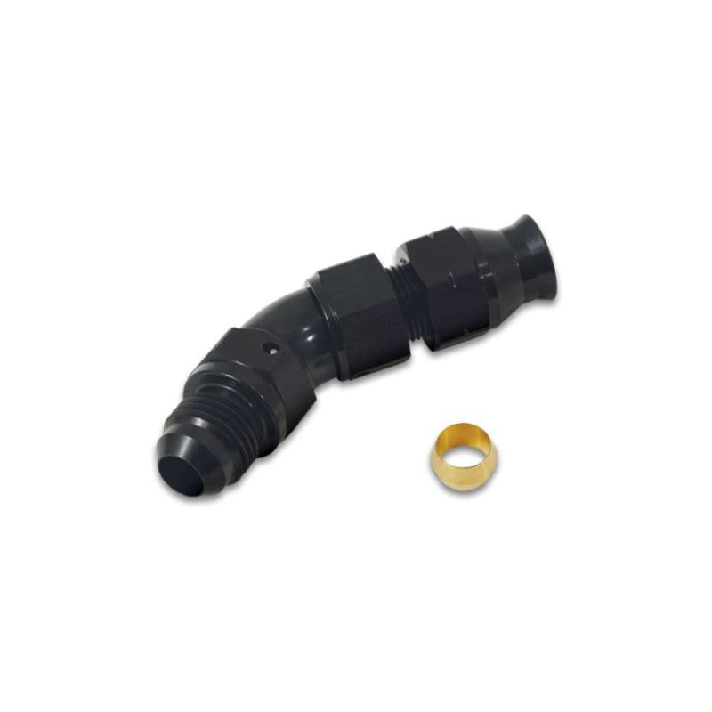 Vibrant 45 Degree 1/2in Tube to Male -8AN Flare Adapter w/ Olive Inserts Vibrant VIB16578