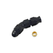 Load image into Gallery viewer, Vibrant 45 Degree 1/2in Tube to Male -8AN Flare Adapter w/ Olive Inserts Vibrant VIB16578