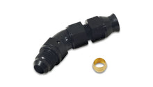 Load image into Gallery viewer, Vibrant 45 Degree 3/8in Tube to Male -6AN Flare Adapter w/ Olive Inserts - Black Ops Auto Works