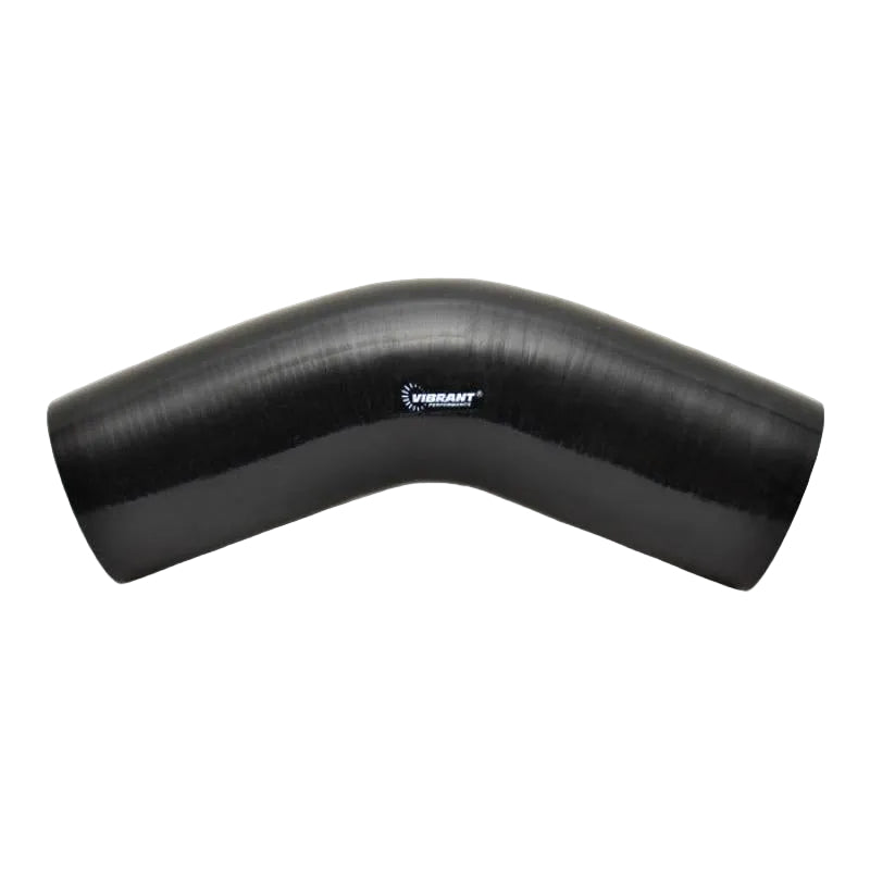 Vibrant 45 Degree Silicone Elbow 1.625in ID x 5.00in Leg Length - Black Vibrant VIB27905