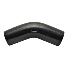 Load image into Gallery viewer, Vibrant 45 Degree Silicone Elbow 3.125in ID x 4.50in Leg Length - Black Vibrant VIB27912