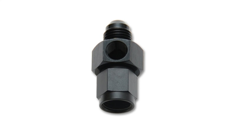 Vibrant -4AN Male to -4AN Female Union Adapter Fitting w/ 1/8in NPT Port - Black Ops Auto Works