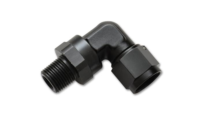 Vibrant -4AN to 1/4in NPT Female Swivel 90 Degree Adapter Fitting Vibrant VIB11382