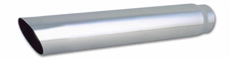 Vibrant 4in Round SS Truck/SUV Exhaust Tip (Single Wall Angle Cut) - 2.5in inlet 20in long Vibrant VIB1555