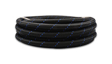 Load image into Gallery viewer, Vibrant -6 AN Two-Tone Black/Blue Nylon Braided Flex Hose (20 foot roll) - Black Ops Auto Works
