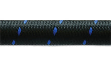 Load image into Gallery viewer, Vibrant -6 AN Two-Tone Black/Blue Nylon Braided Flex Hose (5 foot roll) - Black Ops Auto Works
