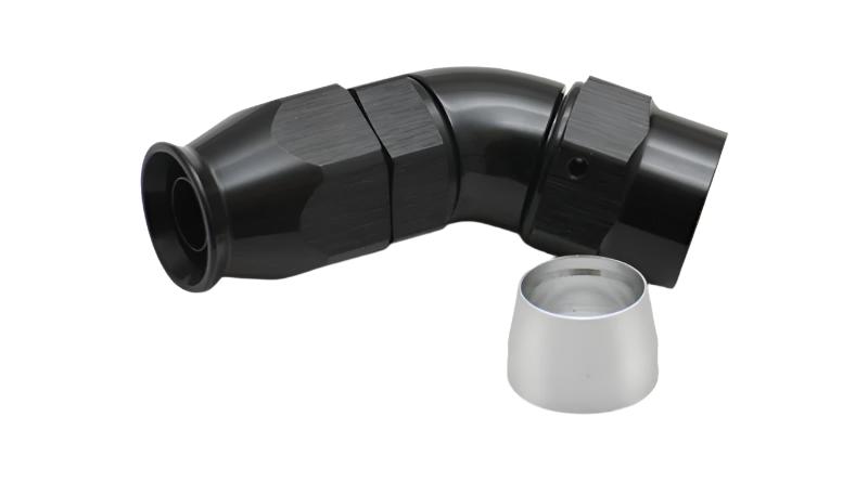 Vibrant -6AN 45 Degree Elbow Hose End Fitting for PTFE Lined Hose - Black Ops Auto Works