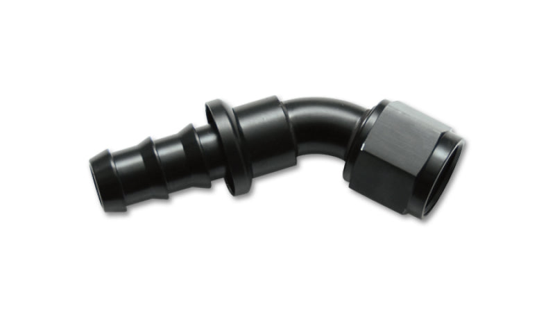 Vibrant -6AN Push-On 45 Deg Hose End Fitting - Aluminum - Black Ops Auto Works