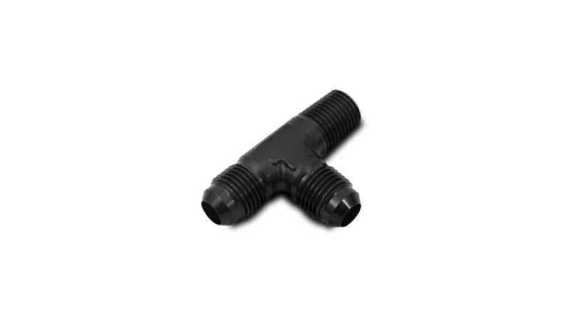Vibrant -6AN x 1/4in NPT Flare to Pipe On Run Tee Adapter Fitting - Aluminum Vibrant VIB10472
