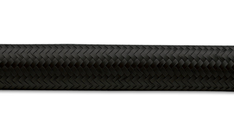 Vibrant -8 AN Black Nylon Braided Flex Hose .44in ID (50 foot roll) - Black Ops Auto Works
