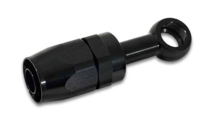 Vibrant -8AN Banjo Hose End Fitting for use with M12 or 7/16in Banjo Bolt - Aluminum Black - Black Ops Auto Works