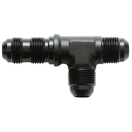 Vibrant Vibrant -8AN Bulkhead Adapter Tee on Run Fittings - Anodized Black Only