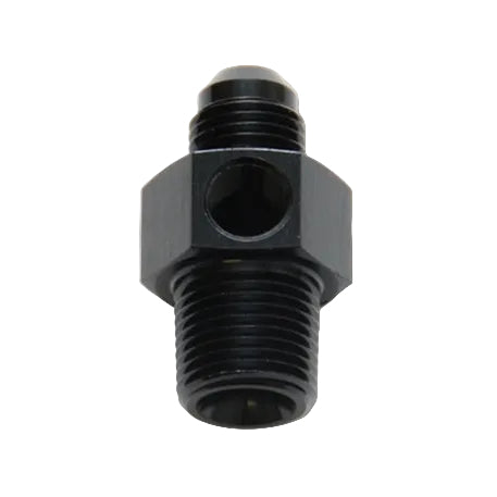 Vibrant -8AN Male to 1/4in NPT Male Union Adapter Fitting w/ 1/8in NPT Port Vibrant VIB16497