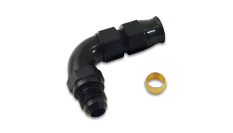 Vibrant 90 Degree 5/16in Tube to Male -6AN Flare Adapter w/ Olive Inserts - Black Ops Auto Works