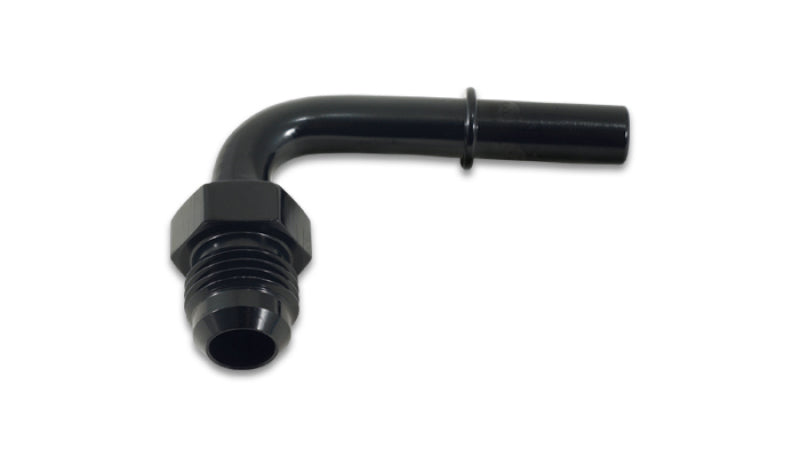 Vibrant 90 Degree Aluminum AN to Male Quick Connect Fitting -6AN - 0.3125in Hose Size - Black Ops Auto Works