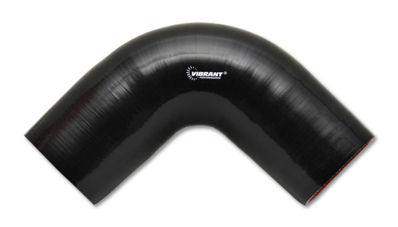 Vibrant 90 Degree Silicone Elbow 2.375in ID x 5.00in Leg Length - Black Vibrant VIB27929